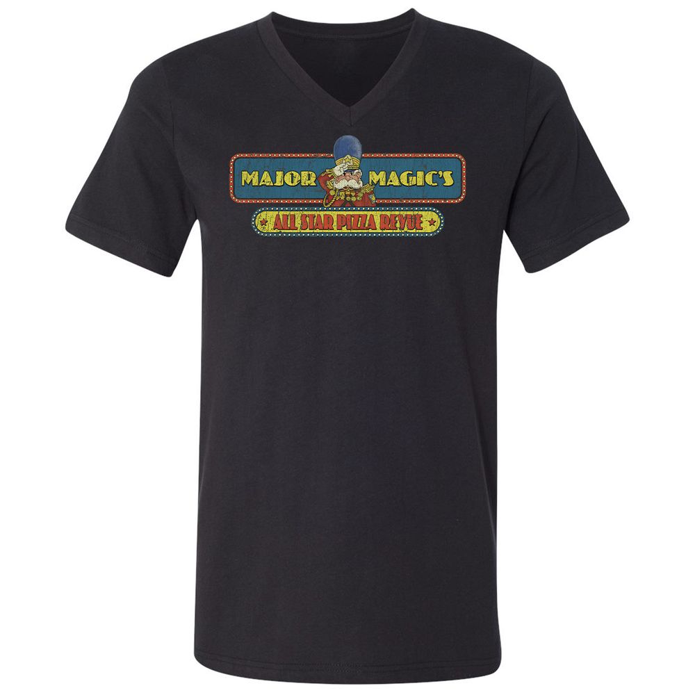 Unisex V-Neck T-Shirt - GCH9EYST - Black - 1