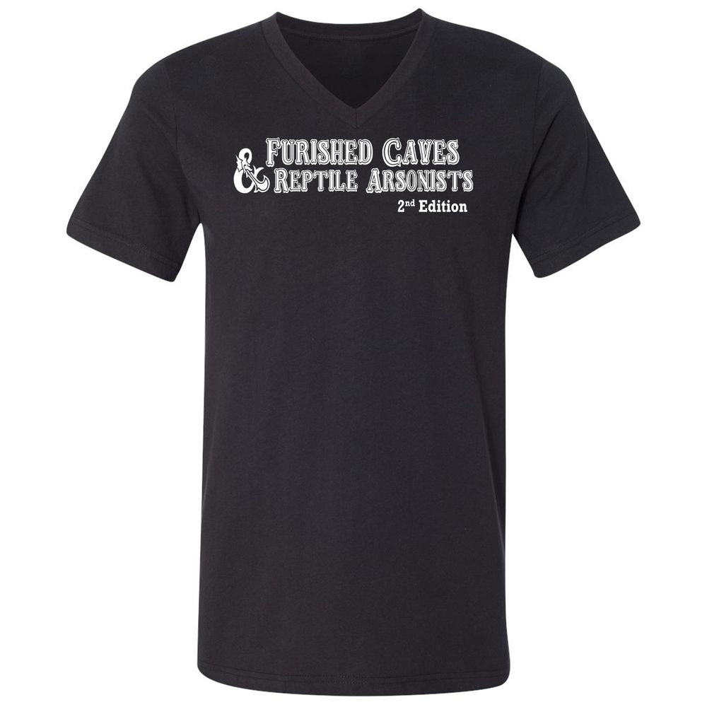 Unisex V-Neck T-Shirt - 4H3FJ2E9 - Black - 1