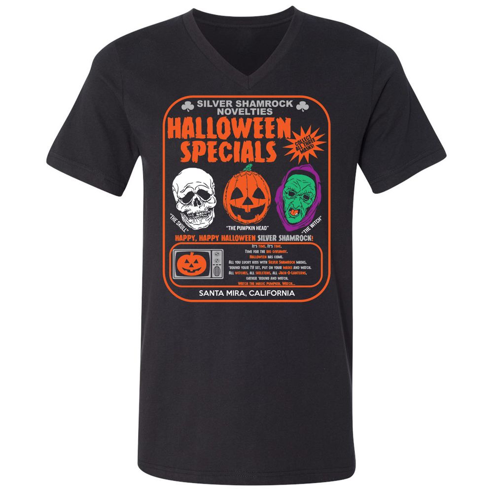 Unisex V-Neck T-Shirt - QNWA1567 - Black - 1