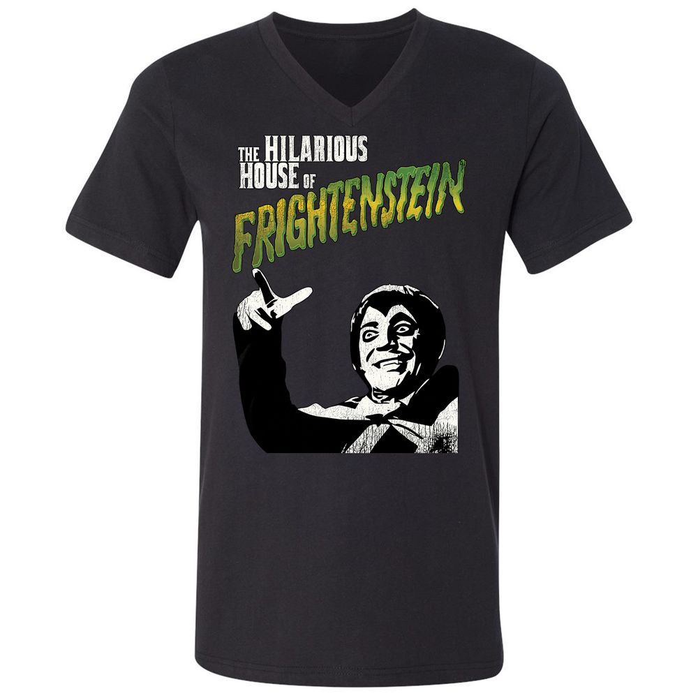 Unisex V-Neck T-Shirt - 8NS4EPXG - Black - 1