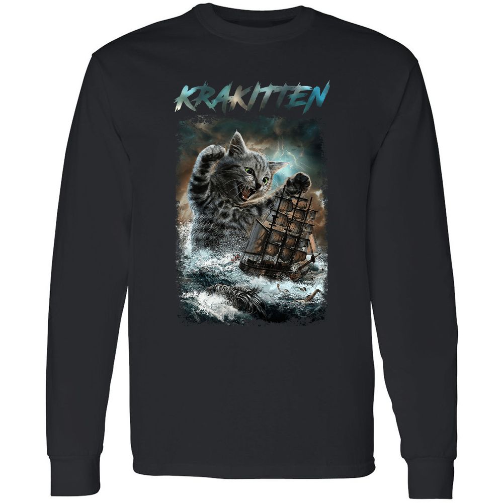 Long Sleeve T-Shirt - U99XET3C - Black - 1