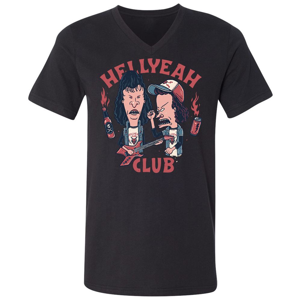 Unisex V-Neck T-Shirt - WTR1WHH9 - Black - 1