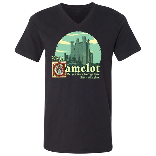 Unisex V-Neck T-Shirt - VK6D16N3 - Black - 1