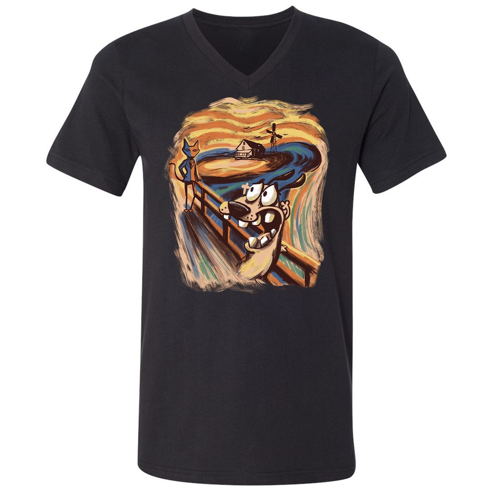 Unisex V-Neck T-Shirt - 6RUA22HA - Black - 1