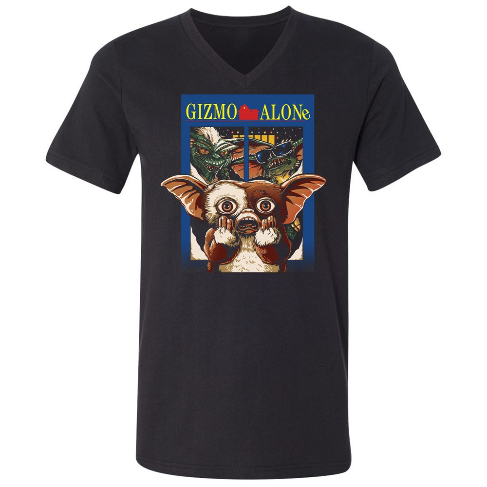 Unisex V-Neck T-Shirt - YUPVCW1G - Black - 1