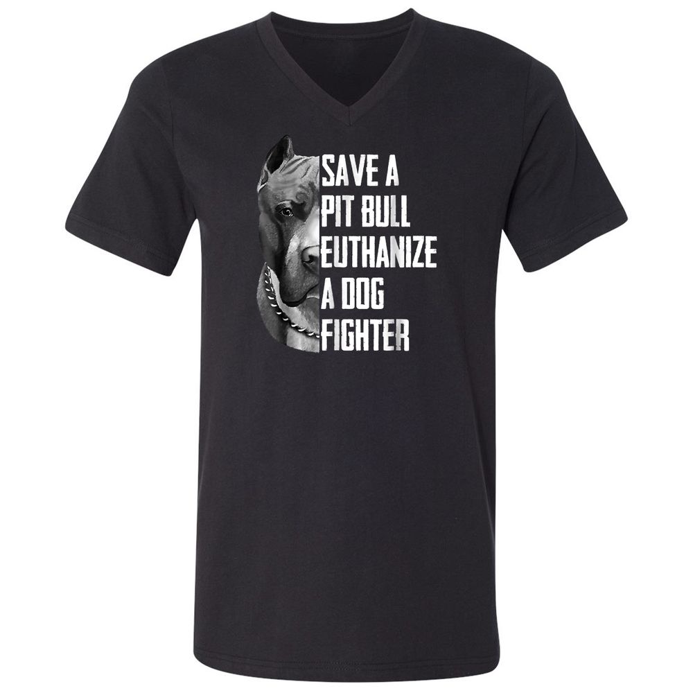 Unisex V-Neck T-Shirt - MUPVT1G3 - Black - 1