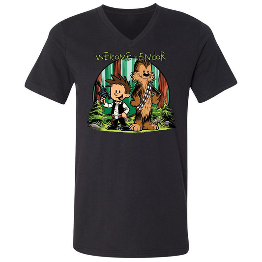 Unisex V-Neck T-Shirt - TDYCHCQ2 - Black - 1