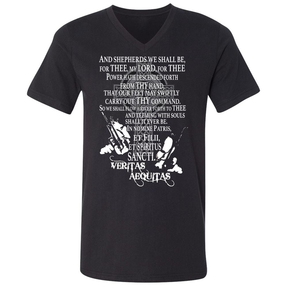 Unisex V-Neck T-Shirt - Black - Black - 1