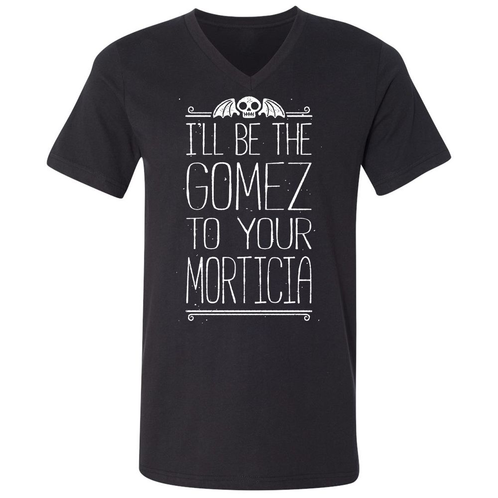 Unisex V-Neck T-Shirt - EK7GK5YN - Black - 1