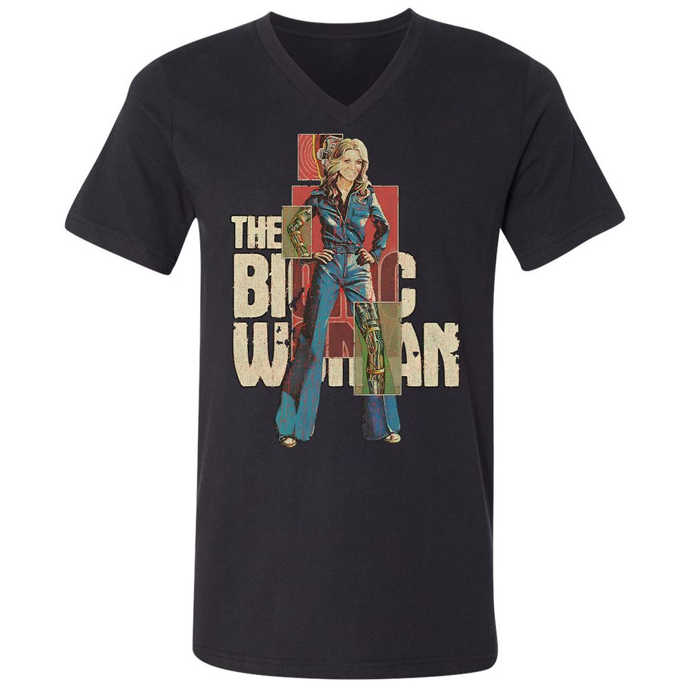 Unisex V-Neck T-Shirt - WUNFJP63 - Black - 1