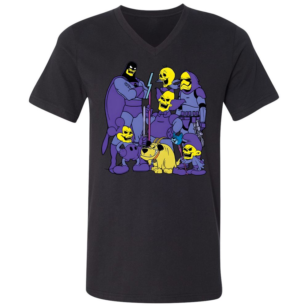 Unisex V-Neck T-Shirt - Y1G2K1KQ - Black - 1