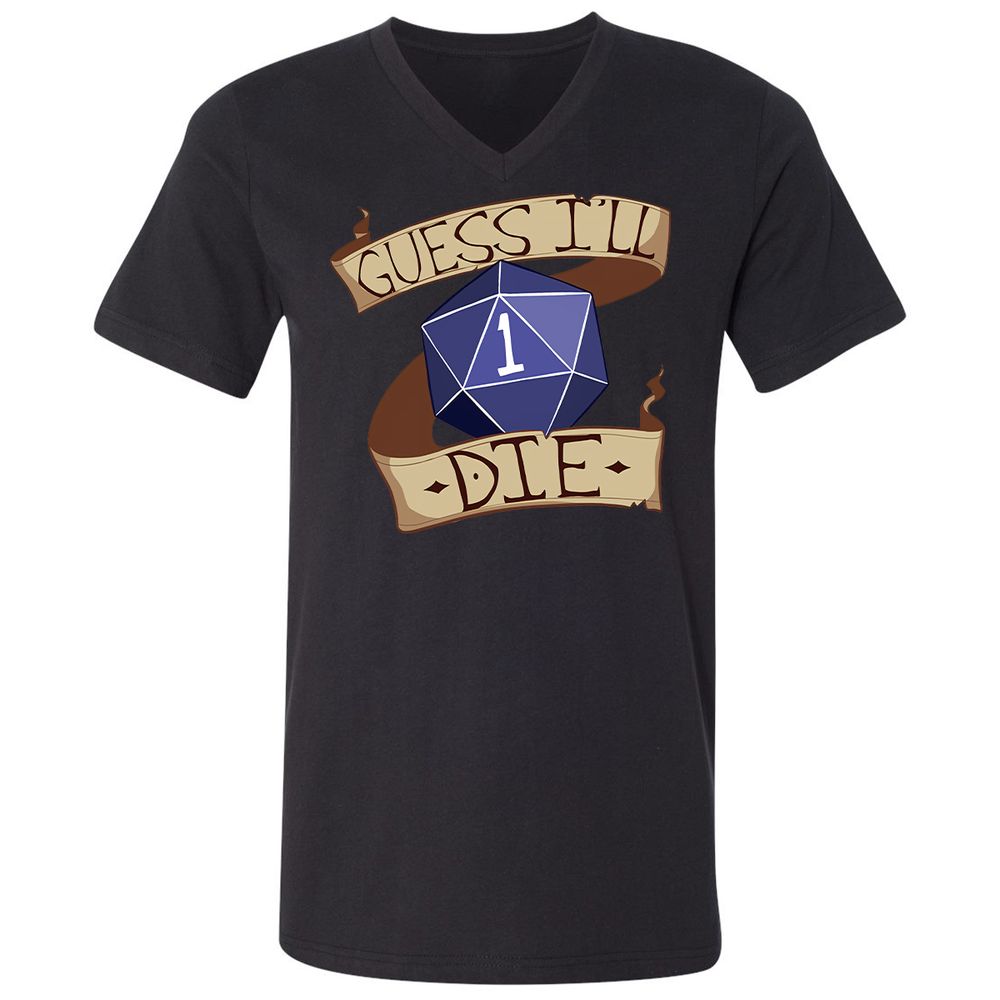 Unisex V-Neck T-Shirt - 53LLEPNS - Black - 1