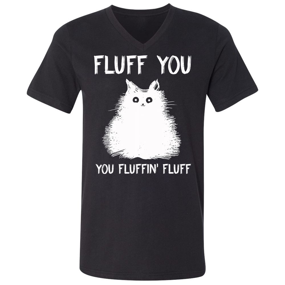 Unisex V-Neck T-Shirt - N3B1SQDU - Black - 1