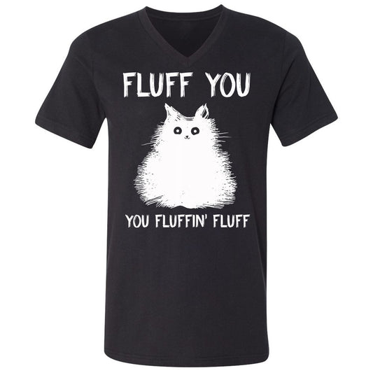 Unisex V-Neck T-Shirt - N3B1SQDU - Black - 1