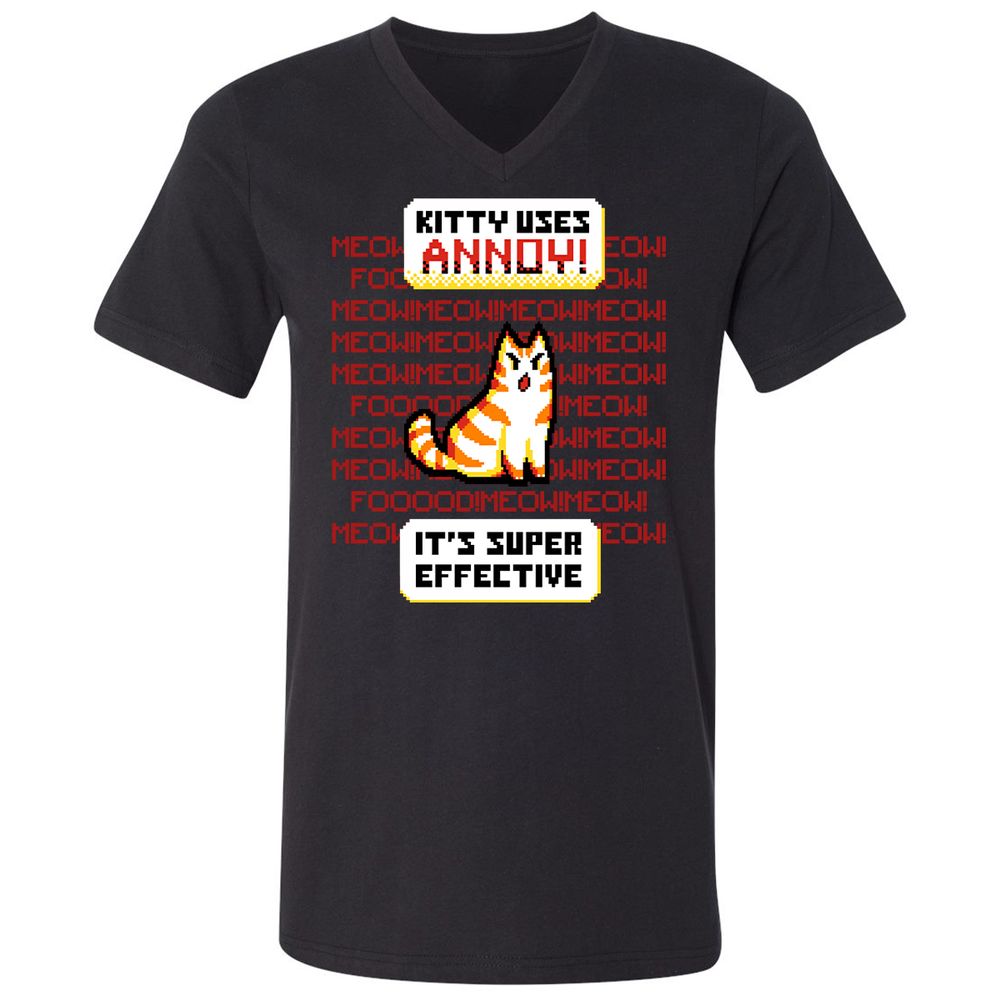 Unisex V-Neck T-Shirt - LLPK7BU7 - Black - 1