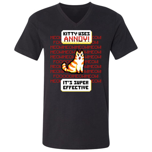 Unisex V-Neck T-Shirt - LLPK7BU7 - Black - 1