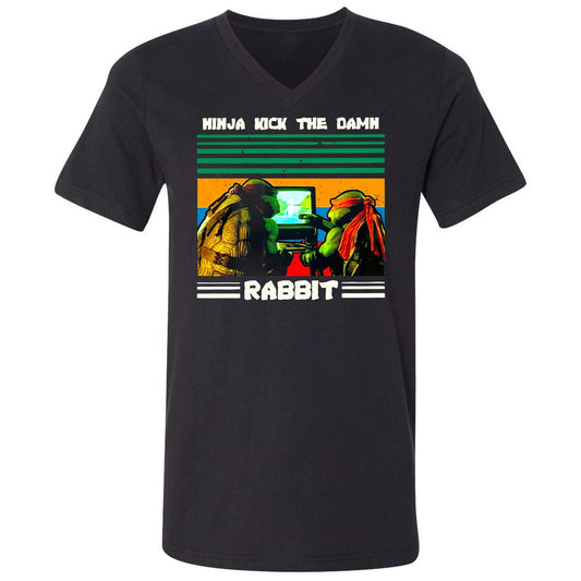 Unisex V-Neck T-Shirt - YAV7NQNL - Black - 1