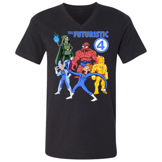 Unisex V-Neck T-Shirt - RVLHGJ8G - Black - 1