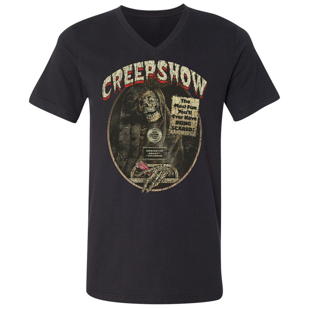 Unisex V-Neck T-Shirt - TSXL8QN3 - Black - 1