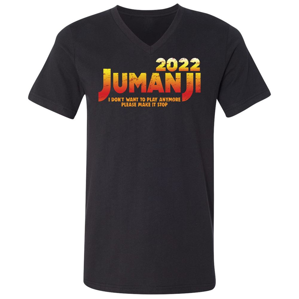 Unisex V-Neck T-Shirt - K5E58FZB - Black - 1