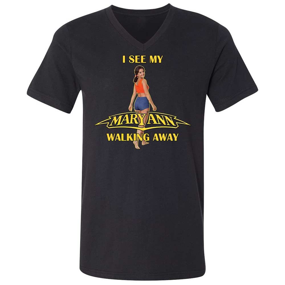 Unisex V-Neck T-Shirt - K8U6GMJ8 - Black - 1