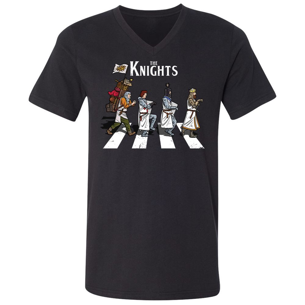 Unisex V-Neck T-Shirt - 46ZFKT1M - Black - 1