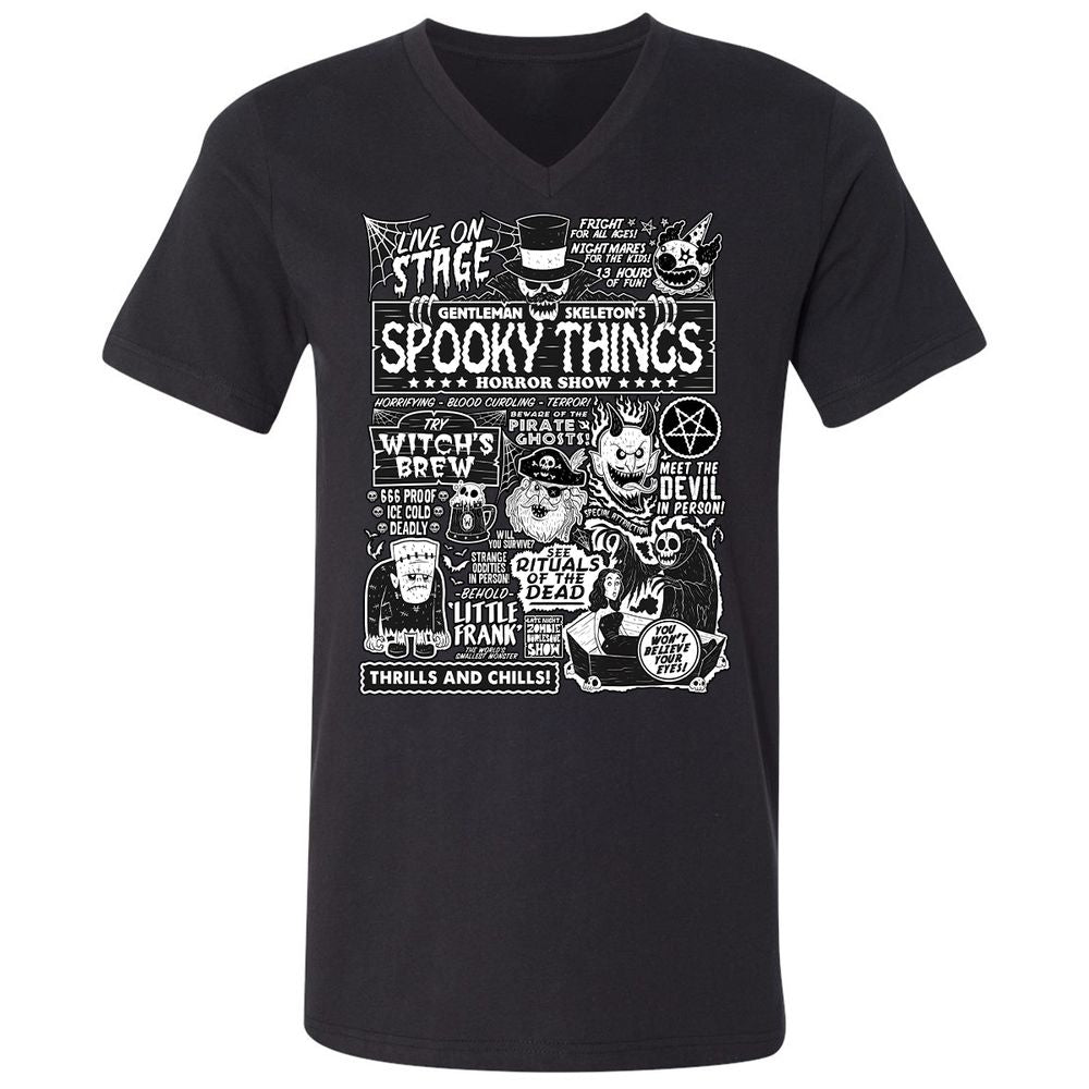 Unisex V-Neck T-Shirt - G9AX6UT9 - Black - 1