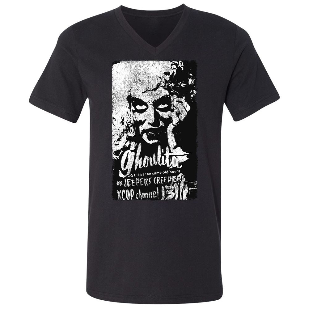 Unisex V-Neck T-Shirt - H7LA5DUX - Black - 1