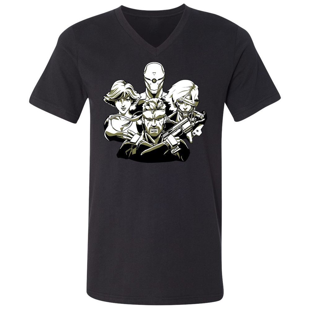 Unisex V-Neck T-Shirt - HHFRMT8S - Black - 1