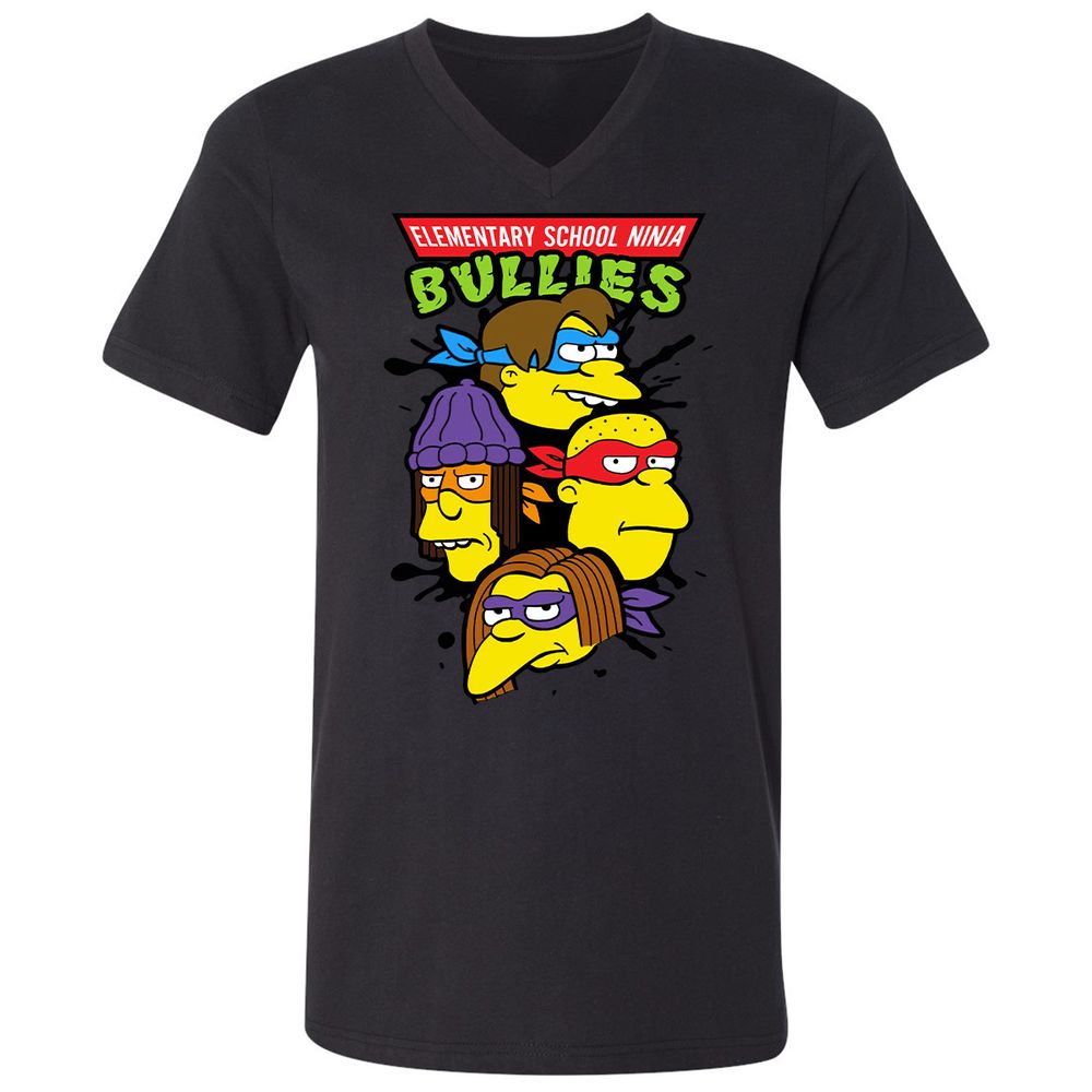 Unisex V-Neck T-Shirt - RTVPKV9W - Black - 1
