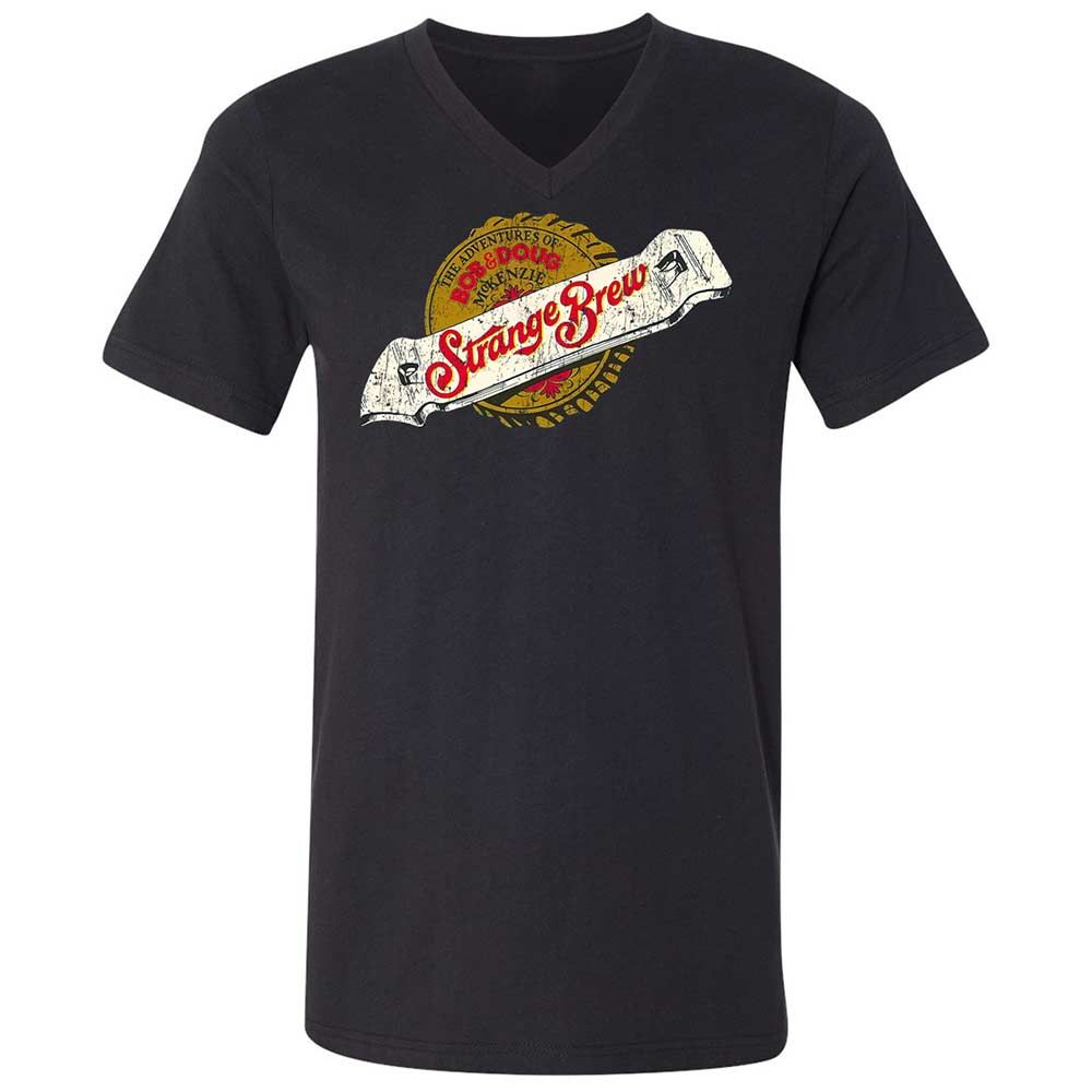 Unisex V-Neck T-Shirt - P4DHA5L4 - Black - 1