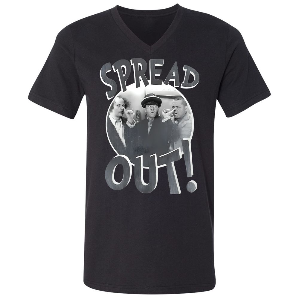 Unisex V-Neck T-Shirt - AN5QSR1Z - Black - 1