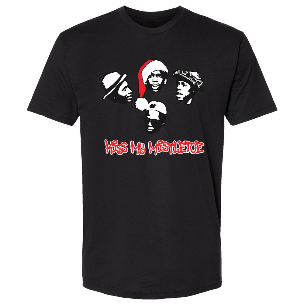 Kiss My Mistletoe Xmas Rap - Black - 1