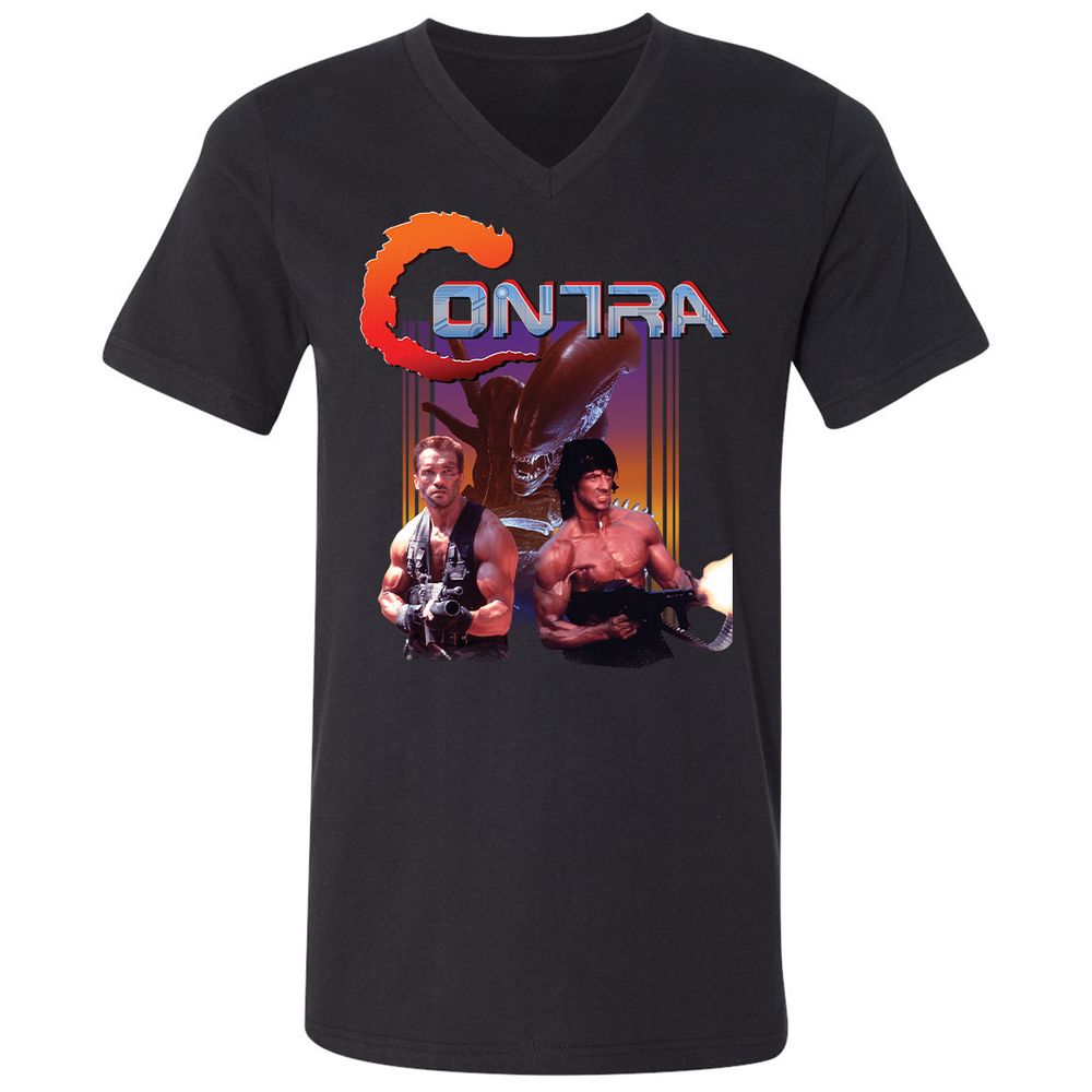 Unisex V-Neck T-Shirt - 7XXGMJAM - Black - 1