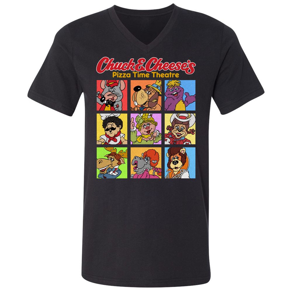 Unisex V-Neck T-Shirt - ARA9Y22D - Black - 1