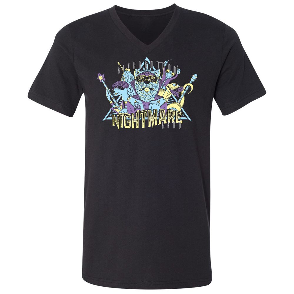 Unisex V-Neck T-Shirt - 3NJR17NU - Black - 1