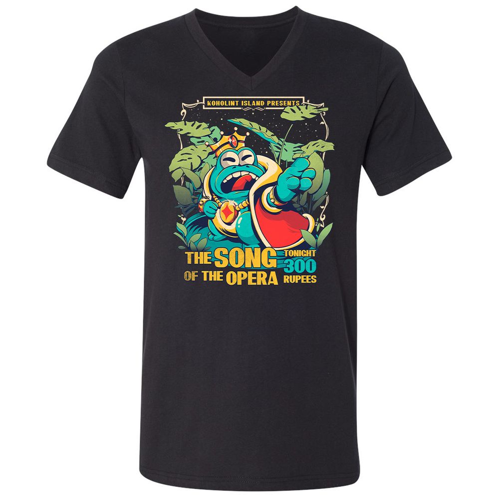 Unisex V-Neck T-Shirt - BZCJVKEW - Black - 1