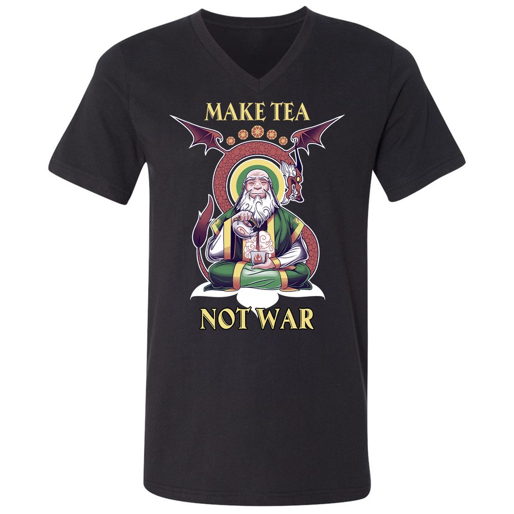 Unisex V-Neck T-Shirt - 859WX3VJ - Black - 1
