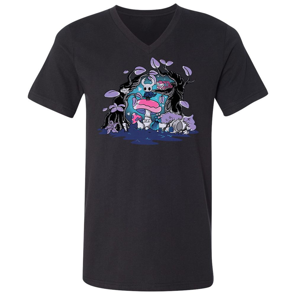 Unisex V-Neck T-Shirt - YFHR4NY1 - Black - 1