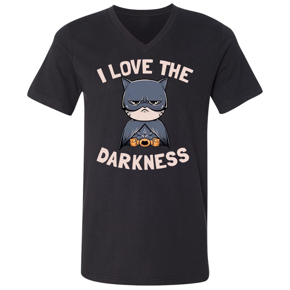 Unisex V-Neck T-Shirt - 715AAY6N - Black - 1