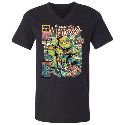 Unisex V-Neck T-Shirt - RDTUAN88 - Black - 1