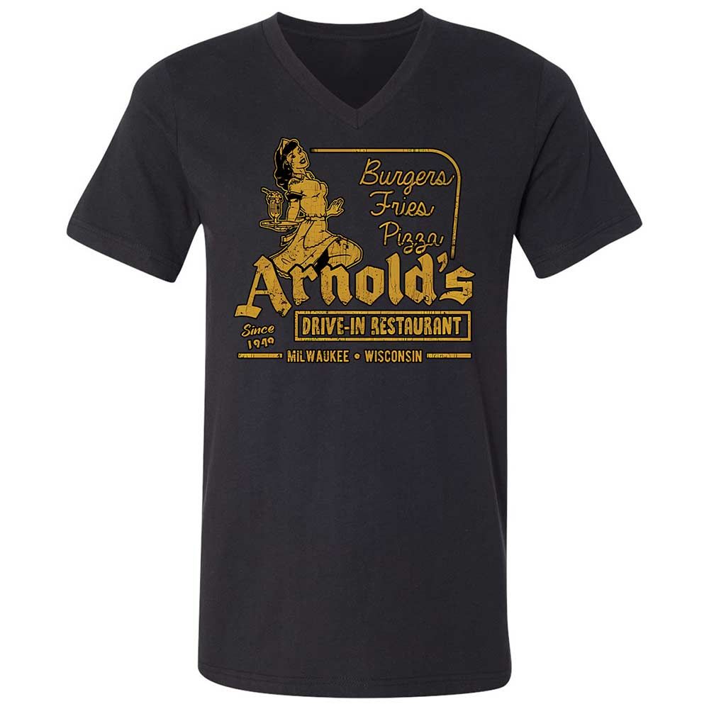 Unisex V-Neck T-Shirt - FBBYRD4L - Black - 1