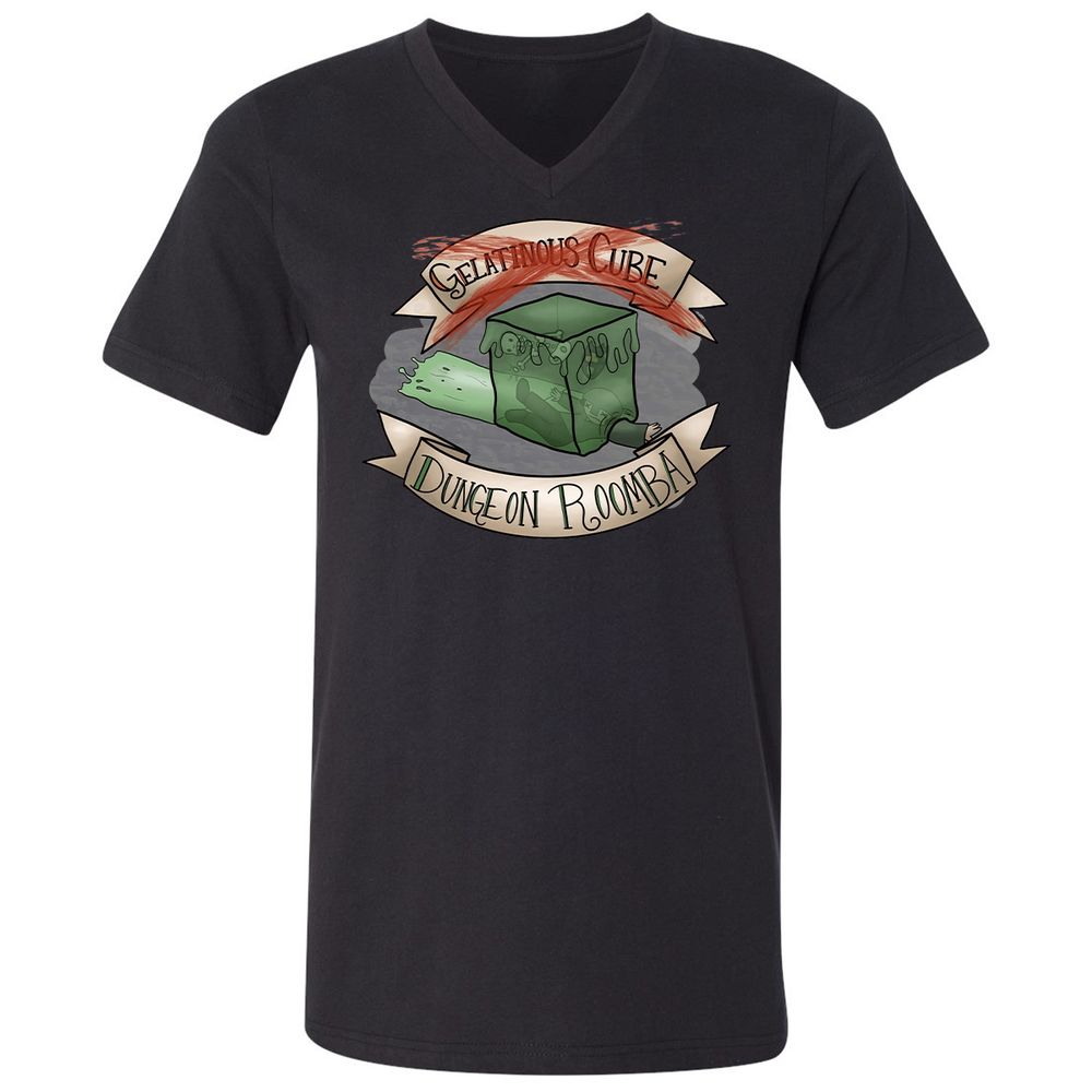 Unisex V-Neck T-Shirt - YAJJE1VF - Black - 1