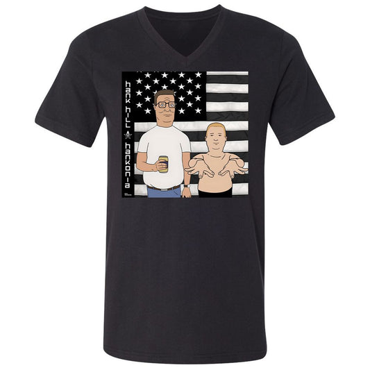 Unisex V-Neck T-Shirt - FJ74KX2E - Black - 1