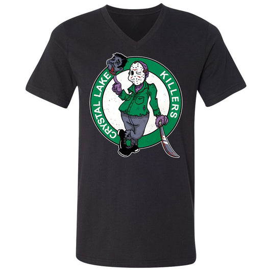 Unisex V-Neck T-Shirt - ADLVUVR4 - Black - 1