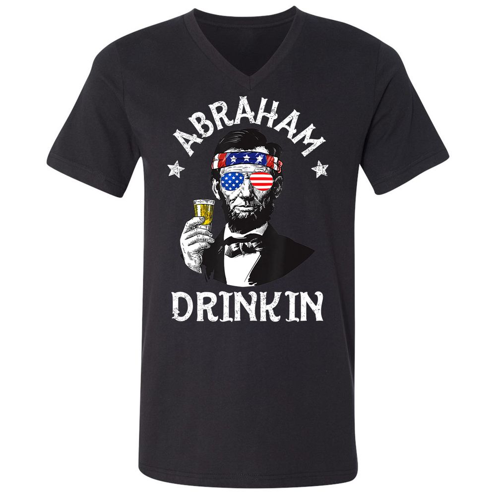 Unisex V-Neck T-Shirt - J3BXWSQ2 - Black - 1