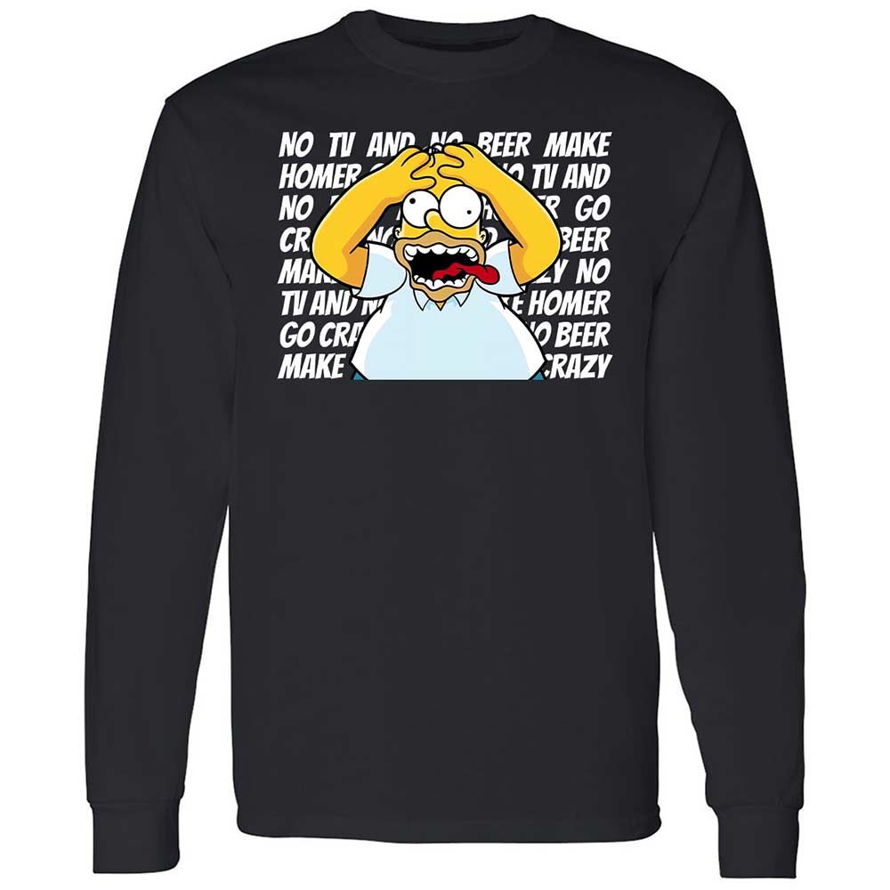 No TV and No Beer Make Homer Go Crazy - Black - 1