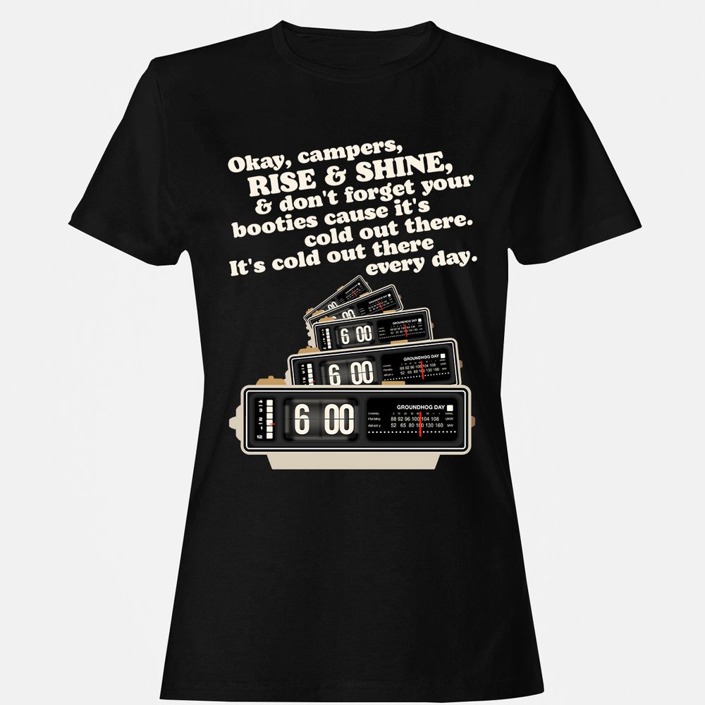 Women's T-Shirt - B597QEYG - Black - 1