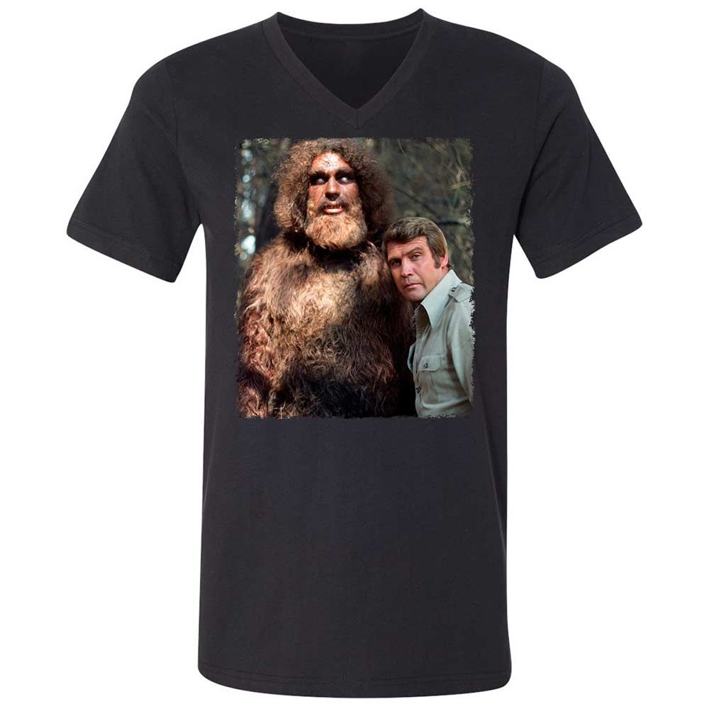 Unisex V-Neck T-Shirt - R6M96SYA - Black - 1