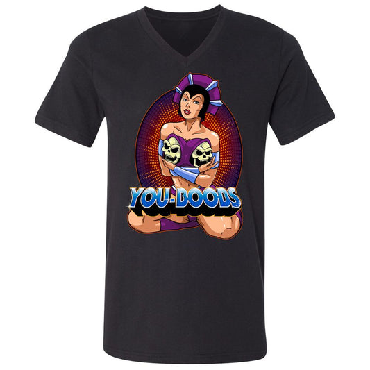 Unisex V-Neck T-Shirt - 829VQMD3 - Black - 1